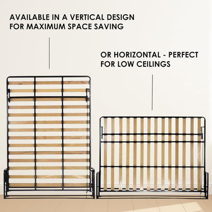 Classic Horizontal Queen Murphy Bed - 60" x 80" Folding Bed