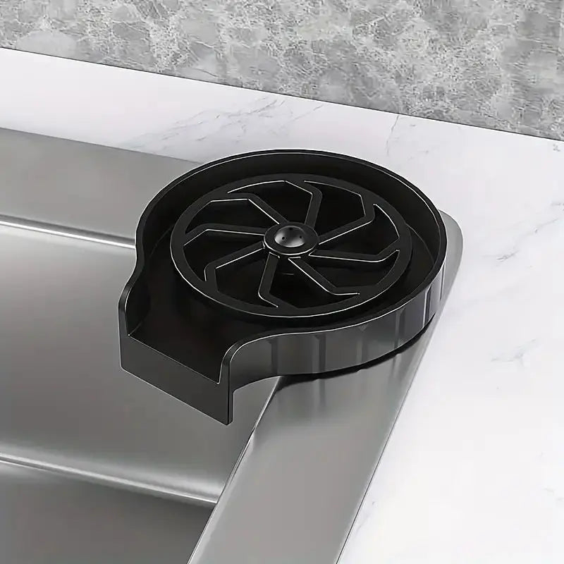 Plastic Automatic Cup Washer - High Pressure Glass Cleaner for Kitchen Sink, Ideal for Beer and Milk Tea Cups